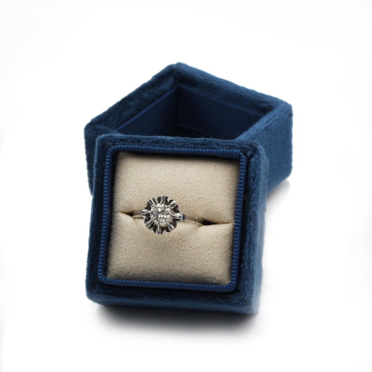 Solitaire - Or blanc et diamant - Castafiore