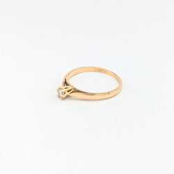 Solitaire or jaune et diamant - Castafiore