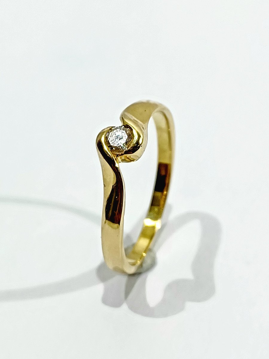 Solitaire Or Jaune Et Diamant - Castafiore