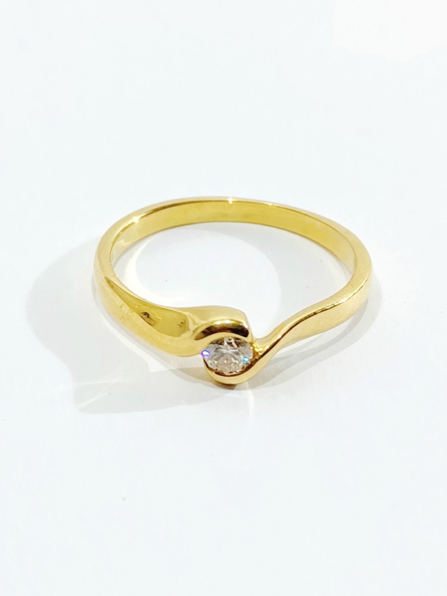 Solitaire Or Jaune Et Diamant - Castafiore