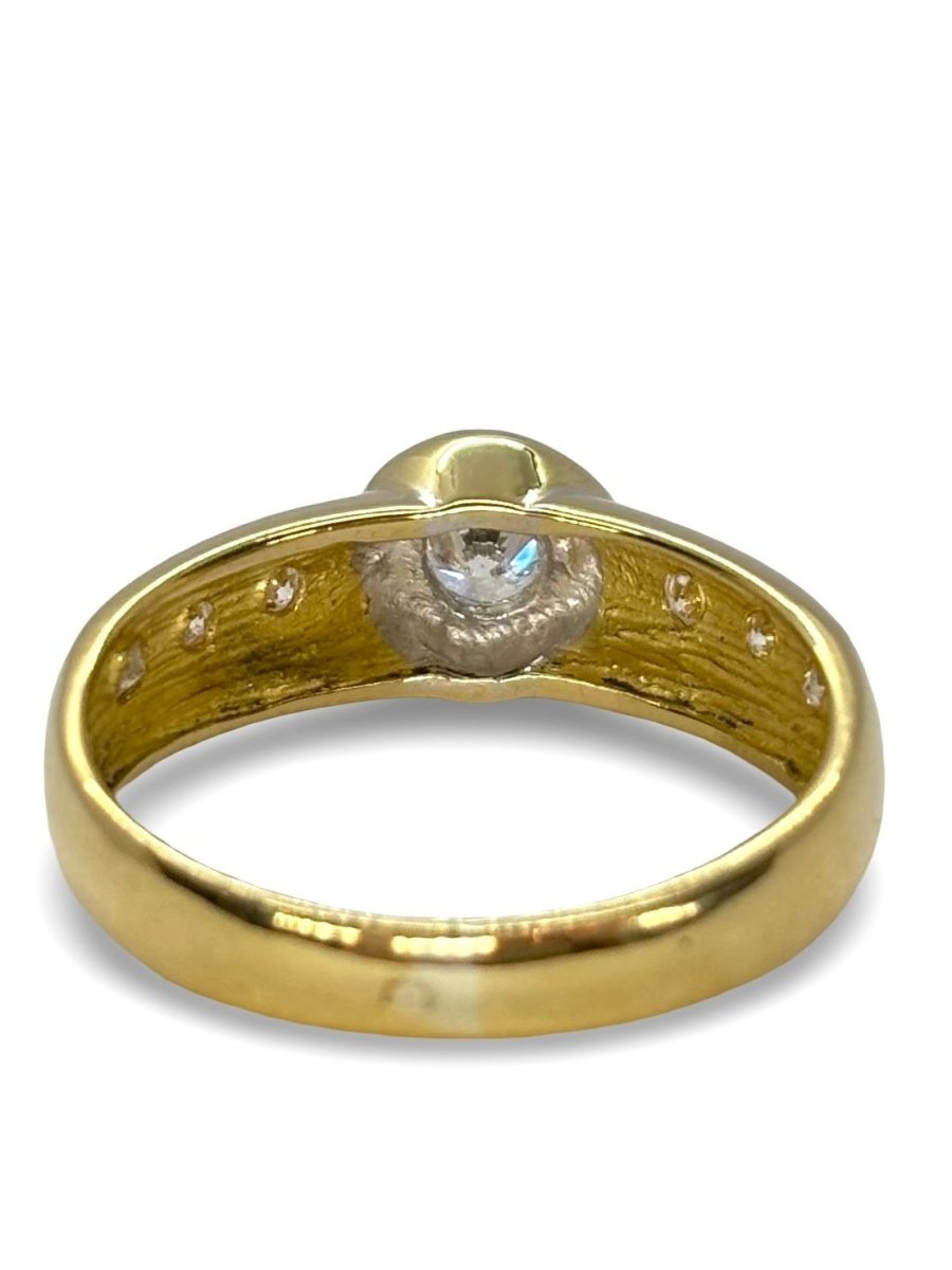 Solitaire or jaune et diamants 0,43 ct - Castafiore