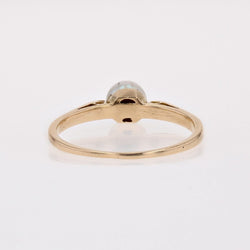 Solitaire or jaune perle de culture - Castafiore