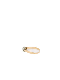 Solitaire or rose diamant coussin taille ancienne 0.65ct - Castafiore