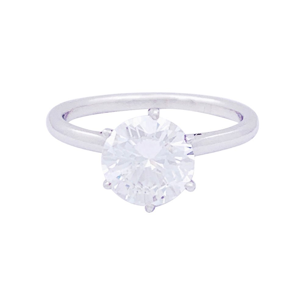 Solitaire platine, diamant 1,71 carat. - Castafiore