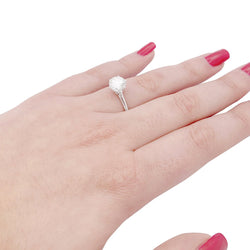 Solitaire platine, diamant 1,71 carat. - Castafiore