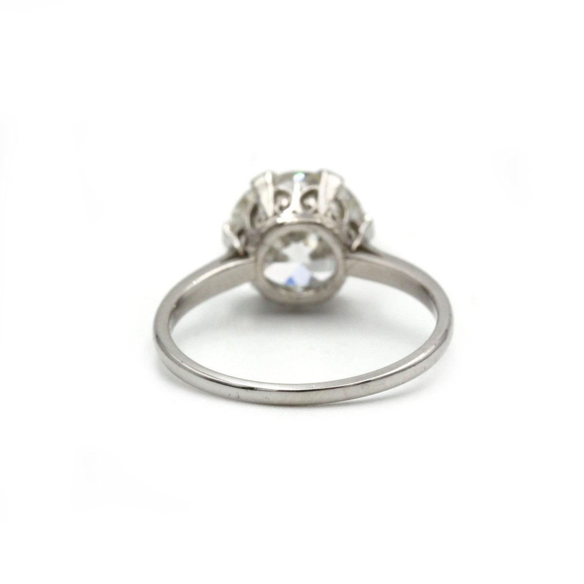 Solitaire - Platine et diamants - Castafiore