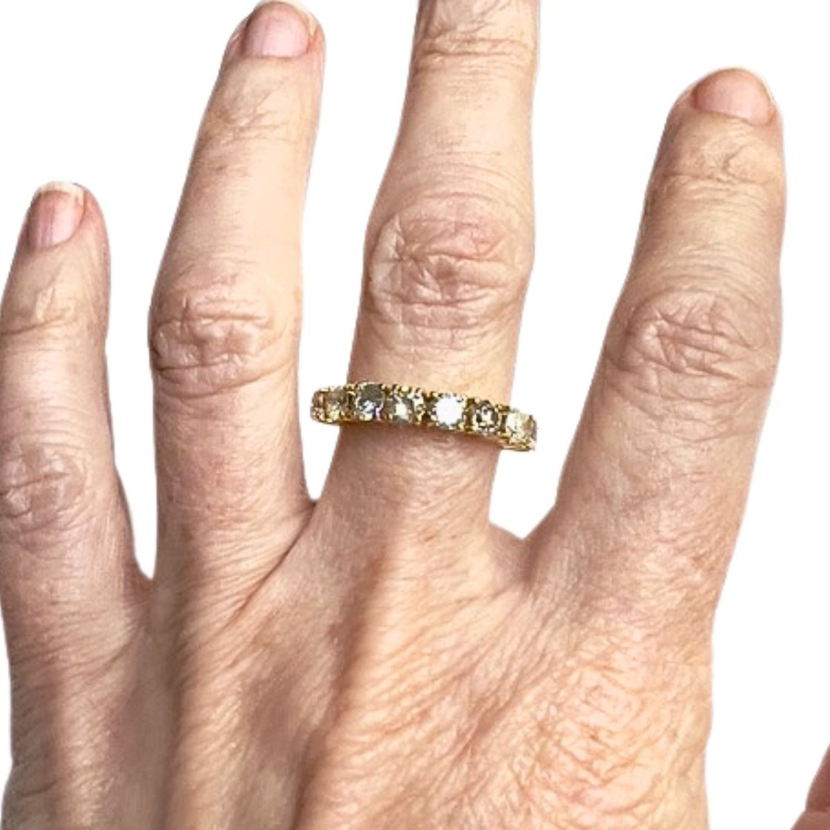 SORTIJA CONTEMPORANEA SIGLO XX de ORO 18 kts con DIAMANTES - Castafiore