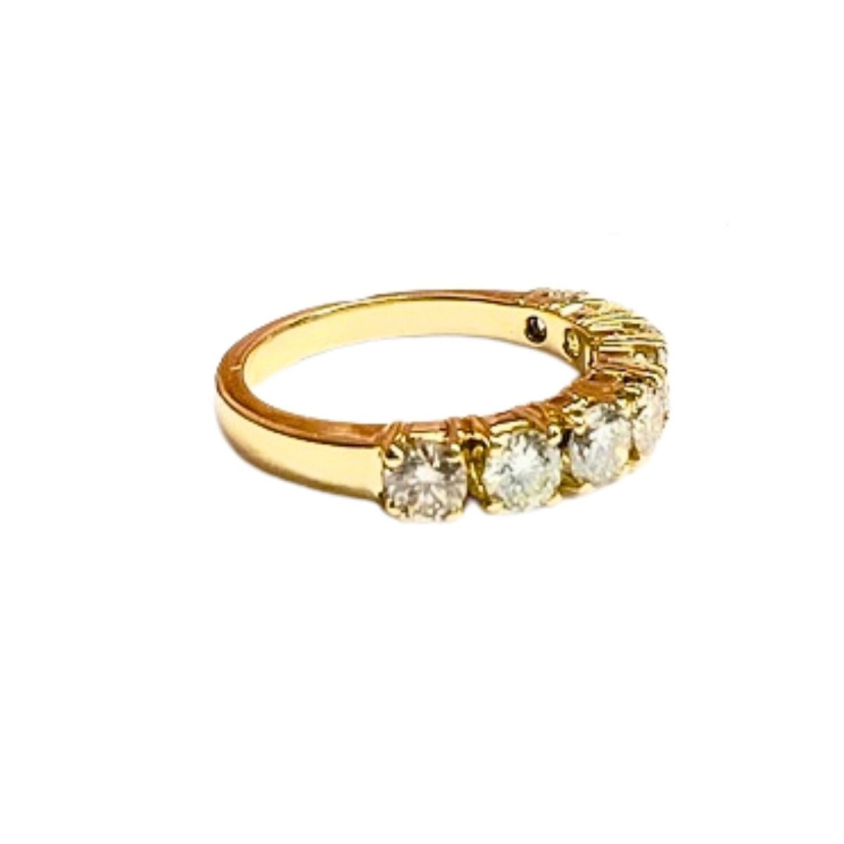 SORTIJA CONTEMPORANEA SIGLO XX de ORO 18 kts con DIAMANTES - Castafiore