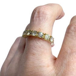 SORTIJA CONTEMPORANEA SIGLO XX de ORO 18 kts con DIAMANTES - Castafiore