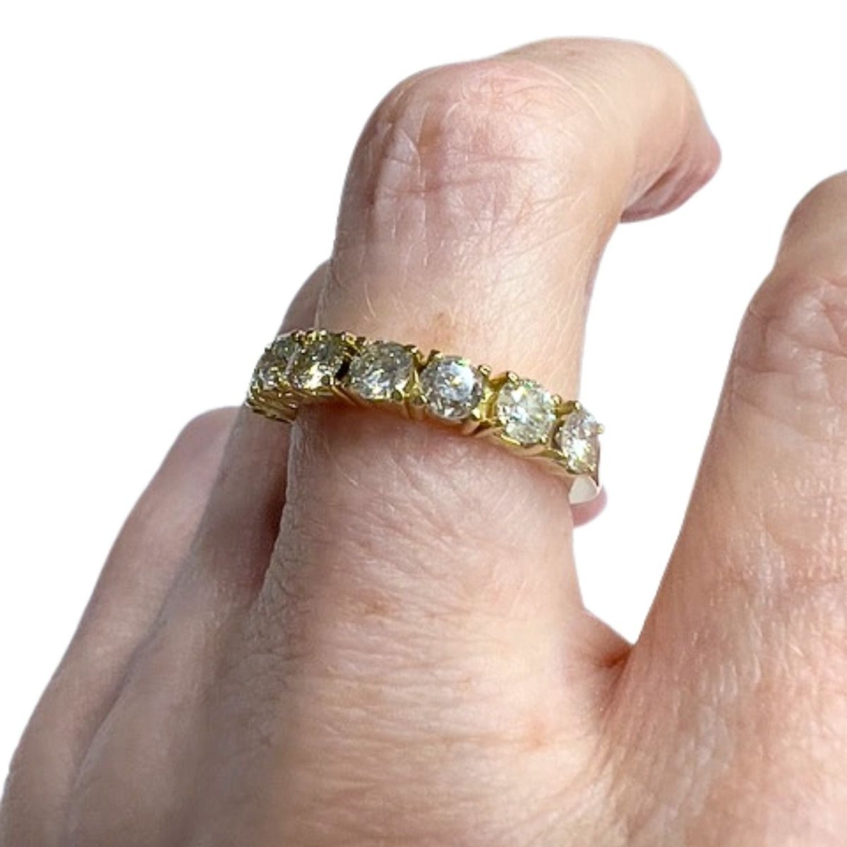 SORTIJA CONTEMPORANEA SIGLO XX de ORO 18 kts con DIAMANTES - Castafiore