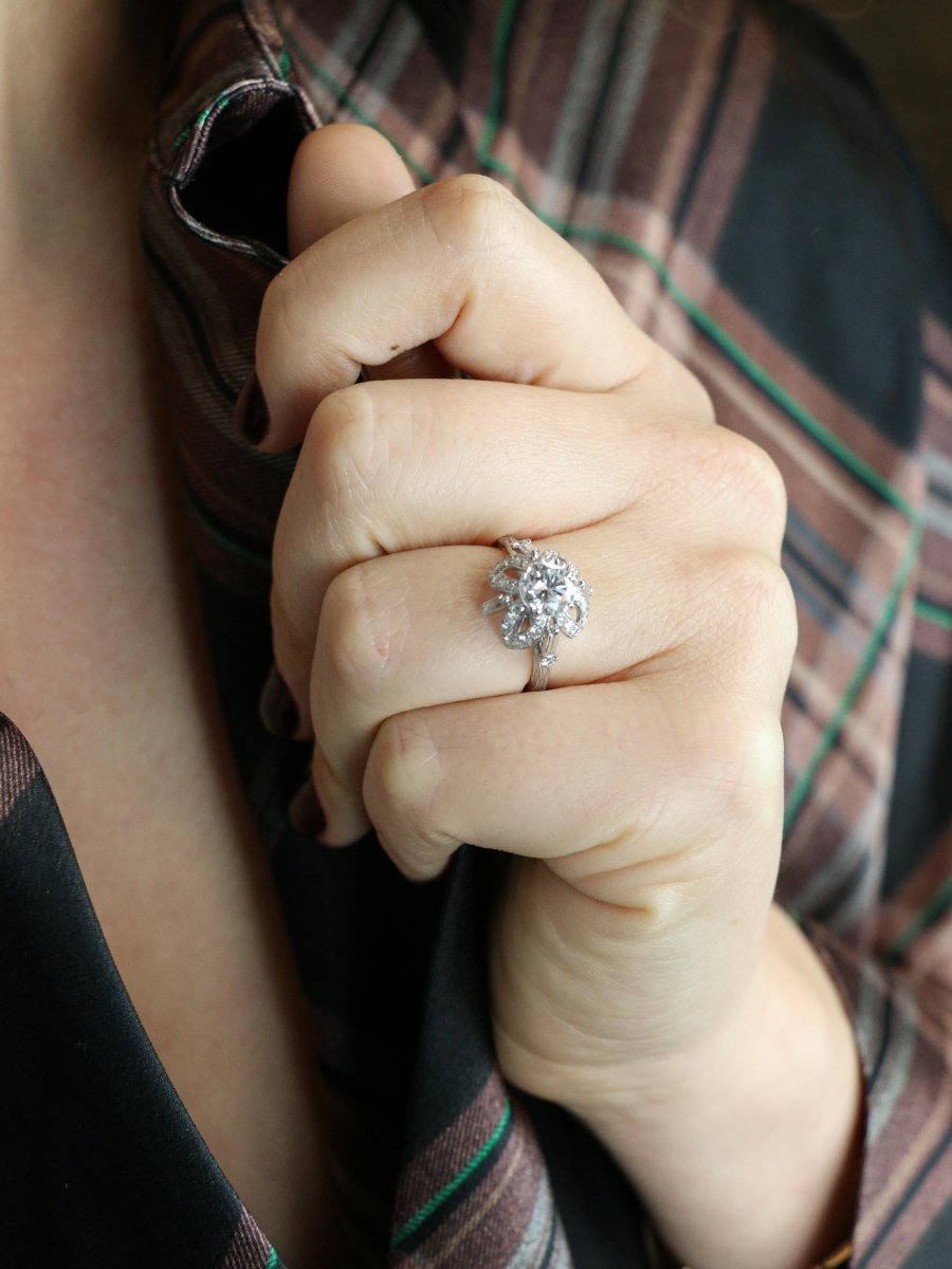 STERLE Bague solitaire platine diamant rond 1.11 carat - Castafiore