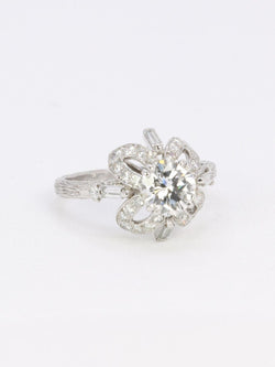 STERLE Bague solitaire platine diamant rond 1.11 carat - Castafiore