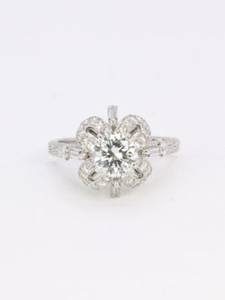 STERLE Bague solitaire platine diamant rond 1.11 carat - Castafiore