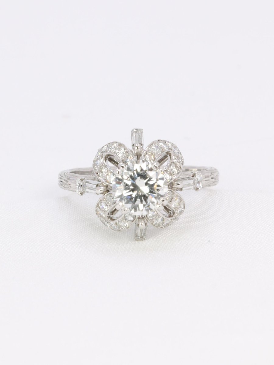 STERLE Bague solitaire platine diamant rond 1.11 carat - Castafiore