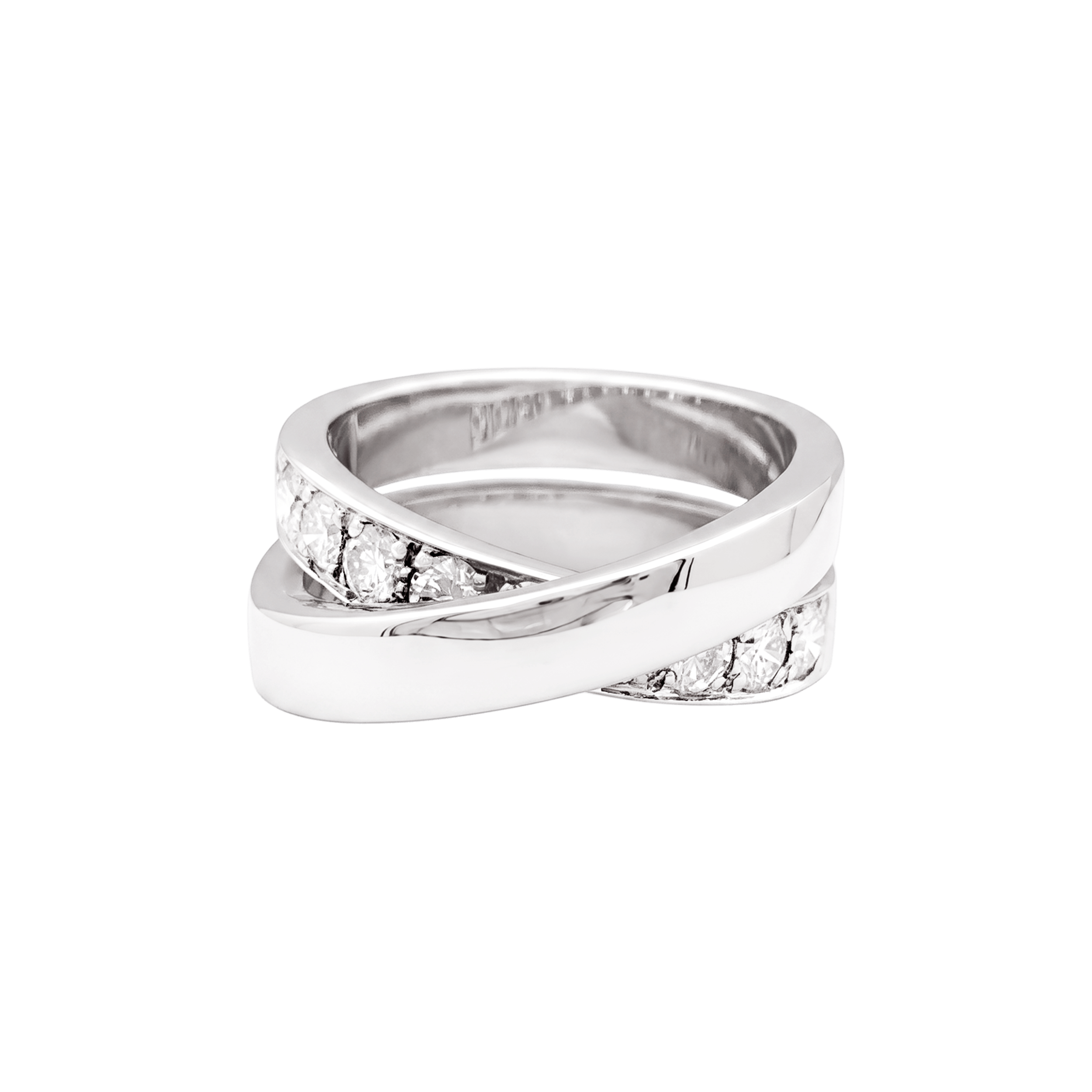 Bague Cartier, "Nouvelle Vague", or blanc et diamants.