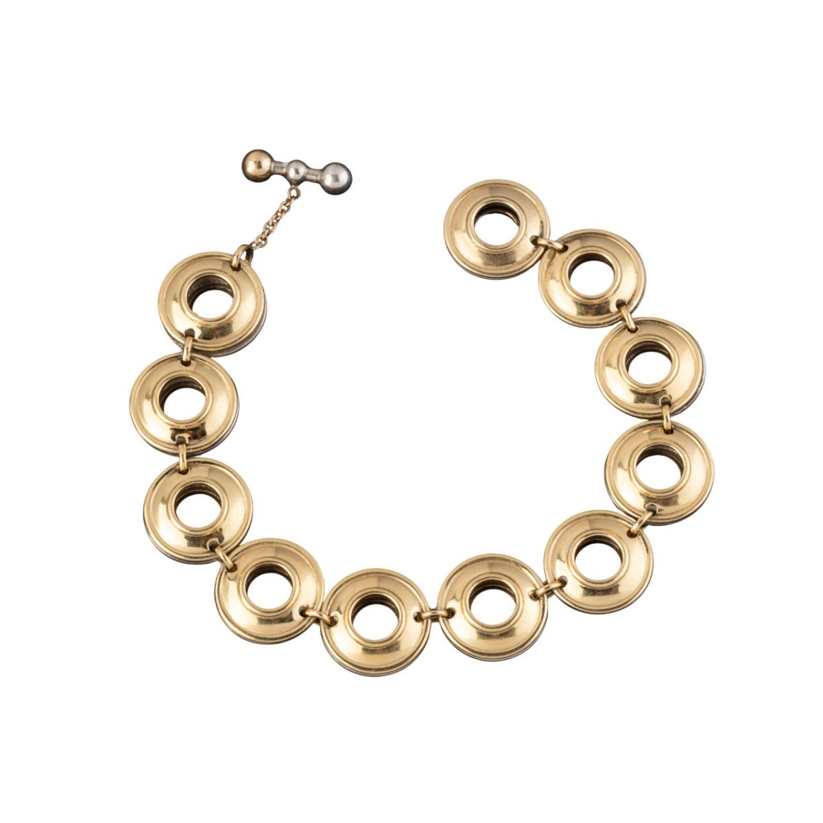 TIFFANY & CO Bracelet circulaire maille bicolore - Castafiore