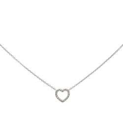 Tiffany & Co Collier Métro cœur Or blanc Diamant - Castafiore