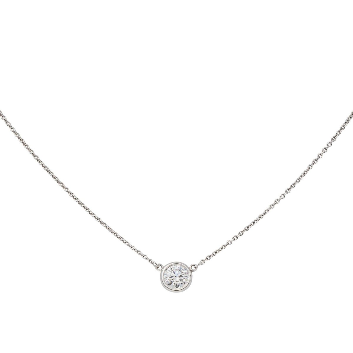 Tiffany & Co Collier Solitaire Platine Diamant - Castafiore