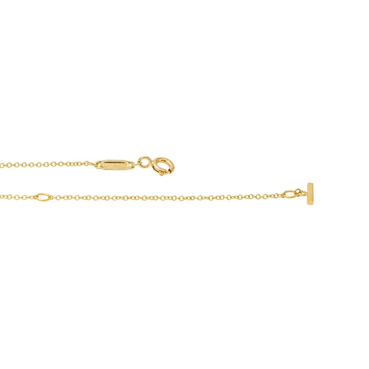 Tiffany & Co Collier T Smile Or jaune Diamant - Castafiore