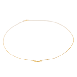 Tiffany & Co Collier T Smile Or jaune Diamant - Castafiore