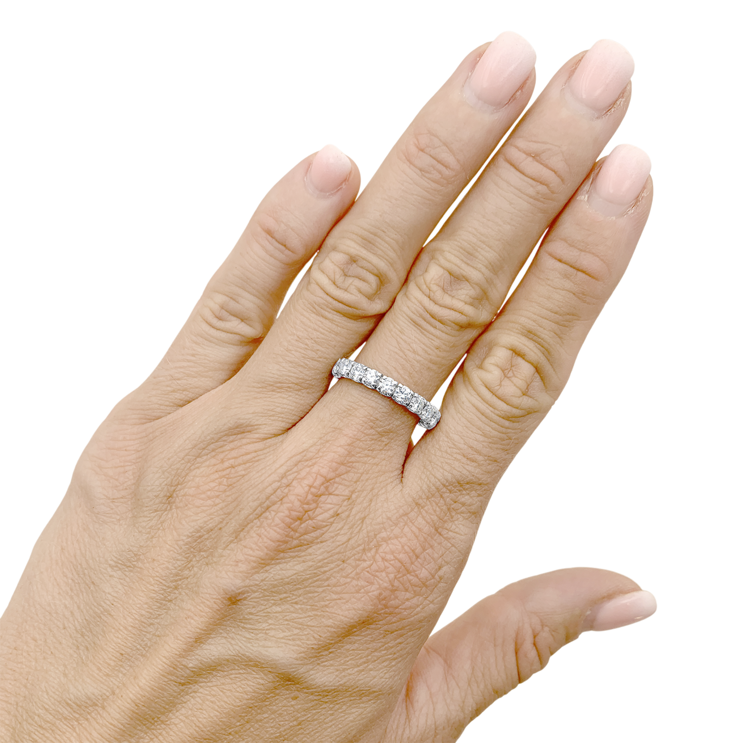 Alliance tour complet or blanc et diamants.