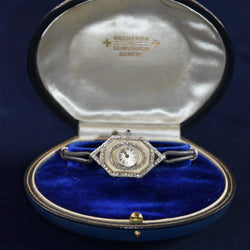 Vacheron Constantin exceptionnelle Période art - déco 1920 - 1925, platine (950), or blanc 18 carats et diamants - Castafiore