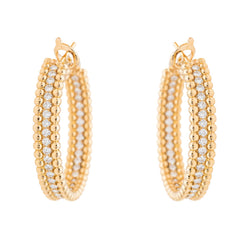 Van Cleef & Arpels créoles en or jaune et diamants - Castafiore