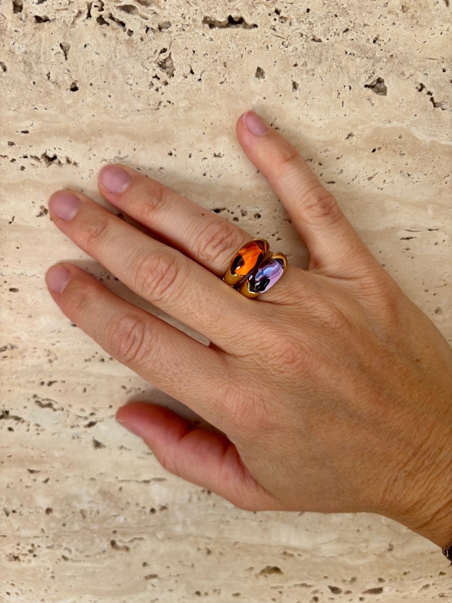 Vintage Bulgari “Celtaura” Ring – 18k Yellow Gold & Amethyst – Circa 1980 - Castafiore