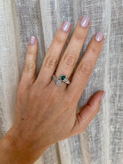 Vintage Hearts Emerald Diamond Vous et Moi Gold Ring - Castafiore