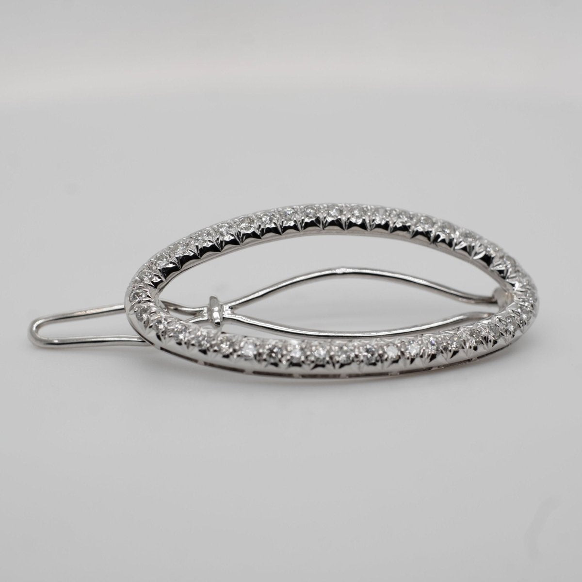 Vintage - Pince à Cheveux Or Blanc et Diamants - Castafiore