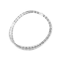 Collier Van Cleef & Arpels, "Avignon", or blanc, diamants.