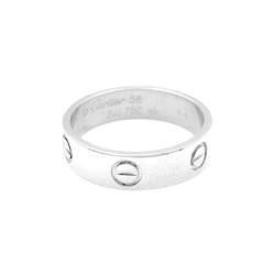 Bague Cartier "Love Classique", or blanc.