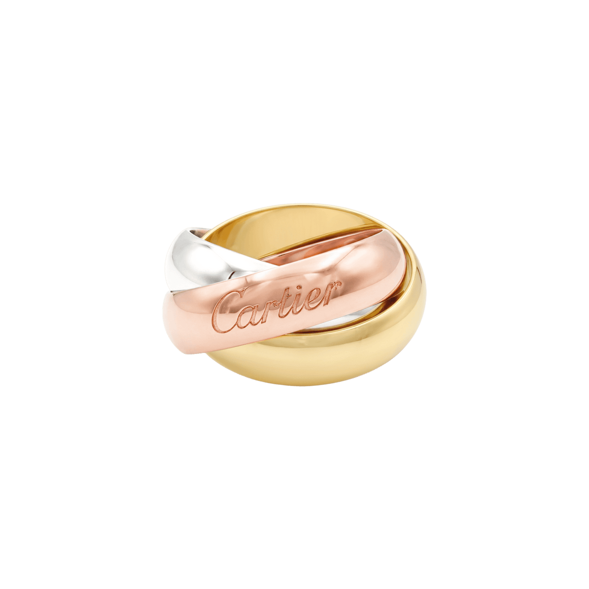 Bague Cartier, "Trinity", or jaune, or blanc, or rose.