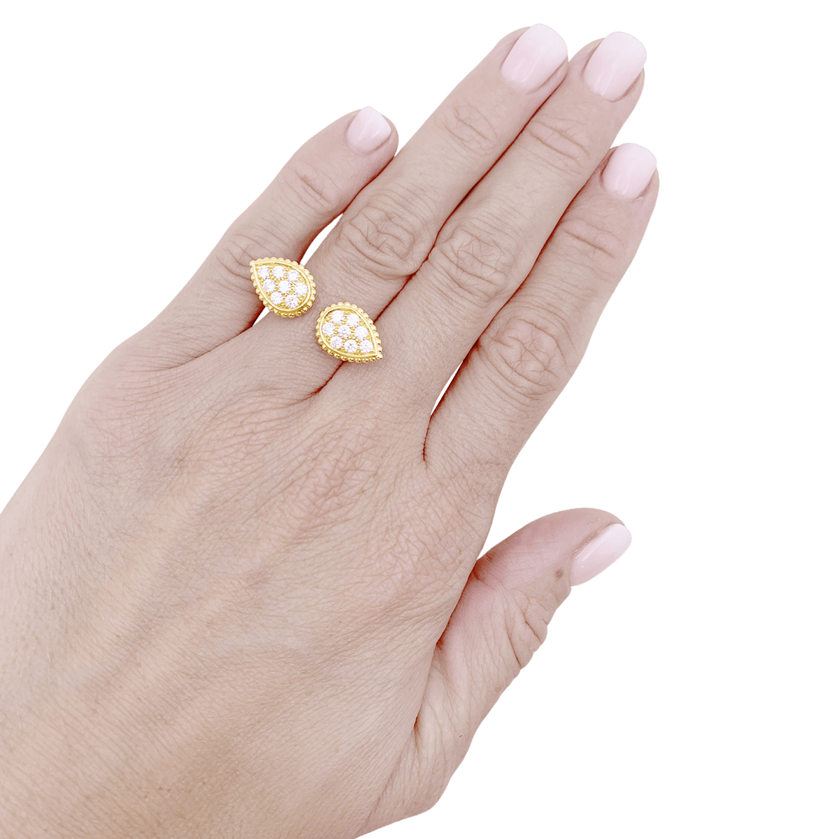 Bague Boucheron, "Serpent Bohème Motif S", or jaune, diamants.