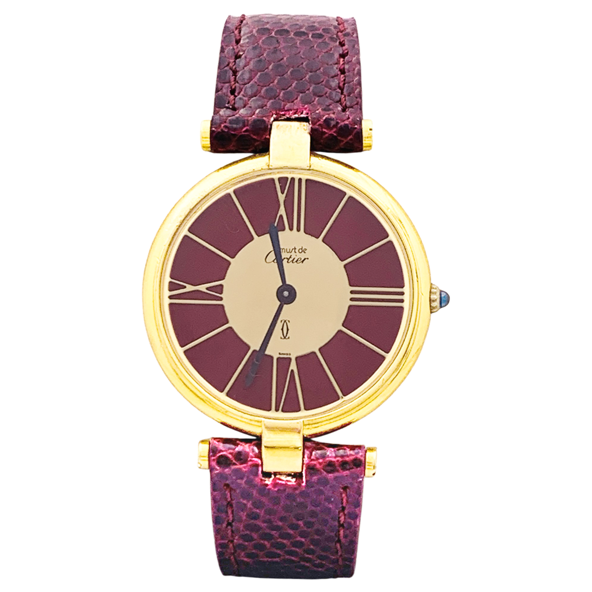 Montre Cartier, "Vendôme Must", vermeil.