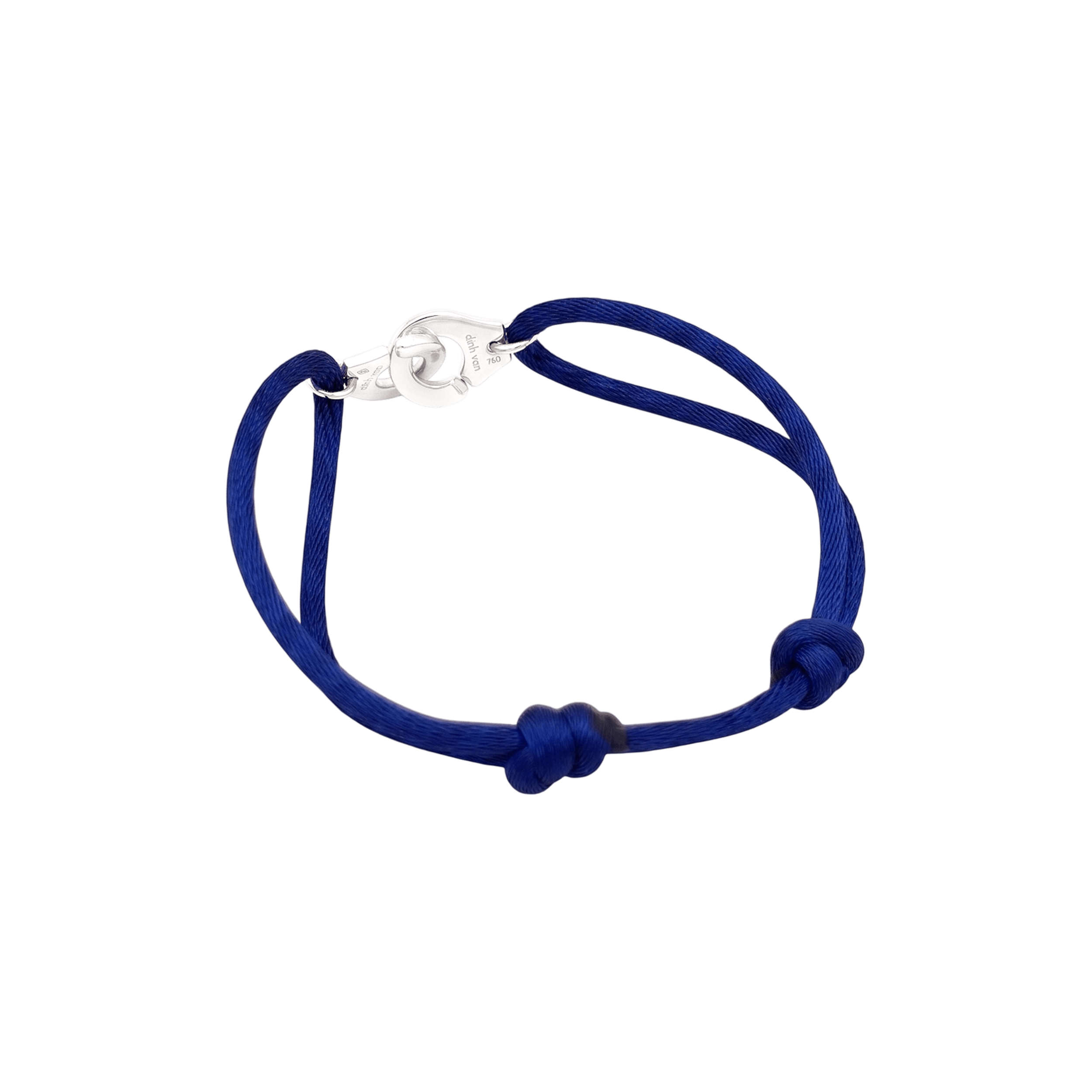 Bracelet Dinh Van "Menottes R10", or blanc, diamants.