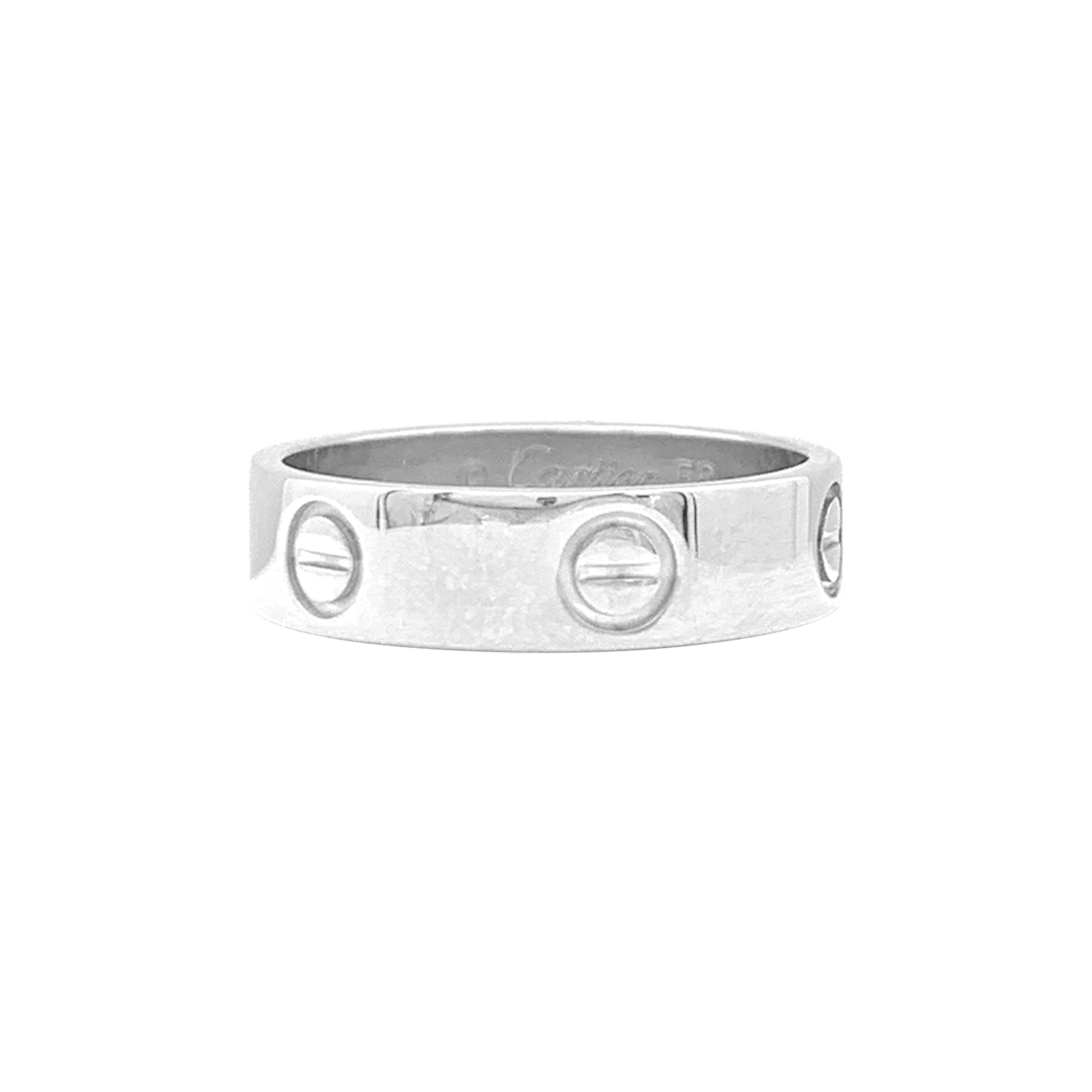 Bague Cartier "Love Classique", or blanc.