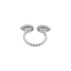 Bague Boucheron, "Serpent Bohème Motif S", or blanc, diamants.