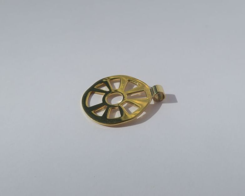 ZOLOTAS - Pendentif 2008 roue de la Fortune Or - Castafiore