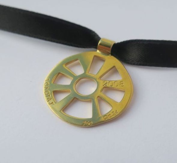 ZOLOTAS - Pendentif 2008 roue de la Fortune Or - Castafiore
