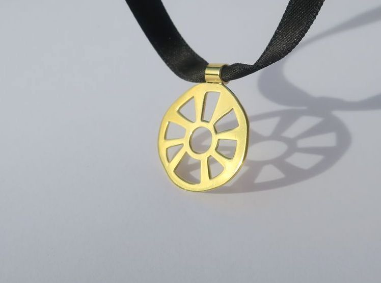 ZOLOTAS - Pendentif 2008 roue de la Fortune Or - Castafiore
