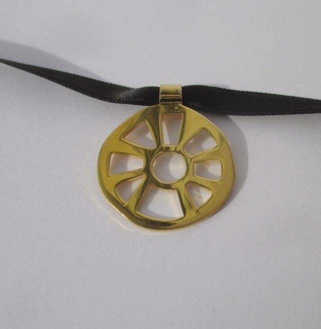 ZOLOTAS - Pendentif 2008 roue de la Fortune Or - Castafiore