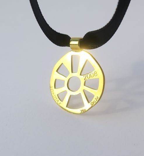 ZOLOTAS - Pendentif 2008 roue de la Fortune Or - Castafiore