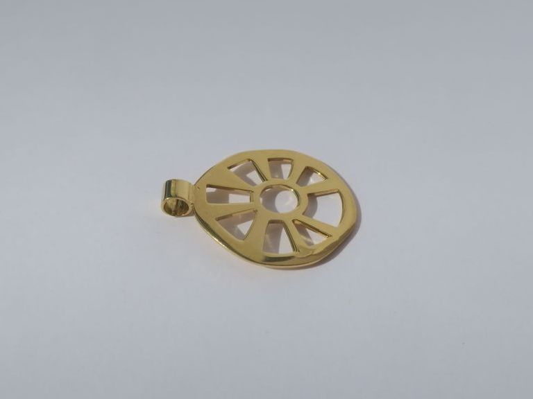 ZOLOTAS - Pendentif 2008 roue de la Fortune Or - Castafiore