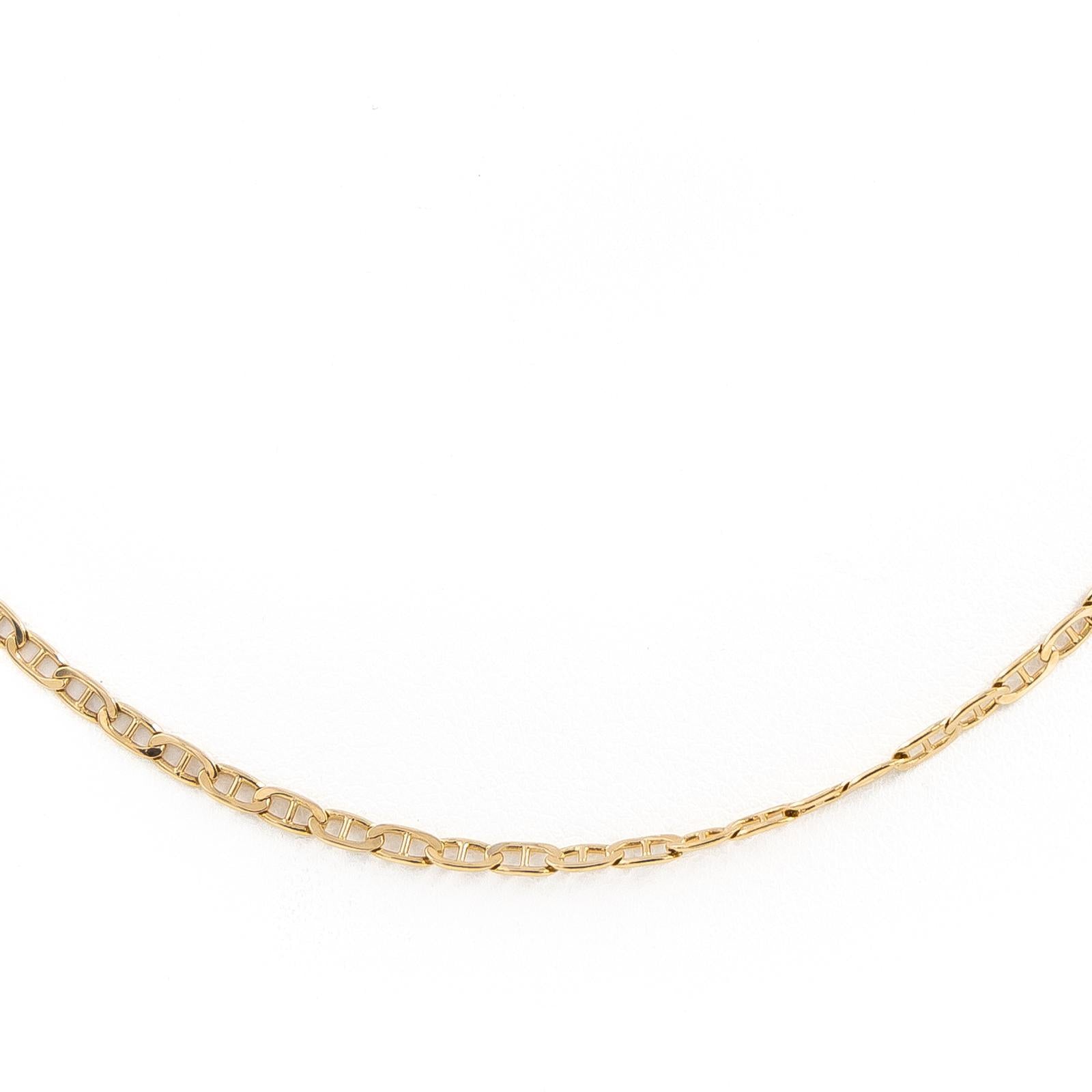 Collier Chaîne maille marine en or jaune