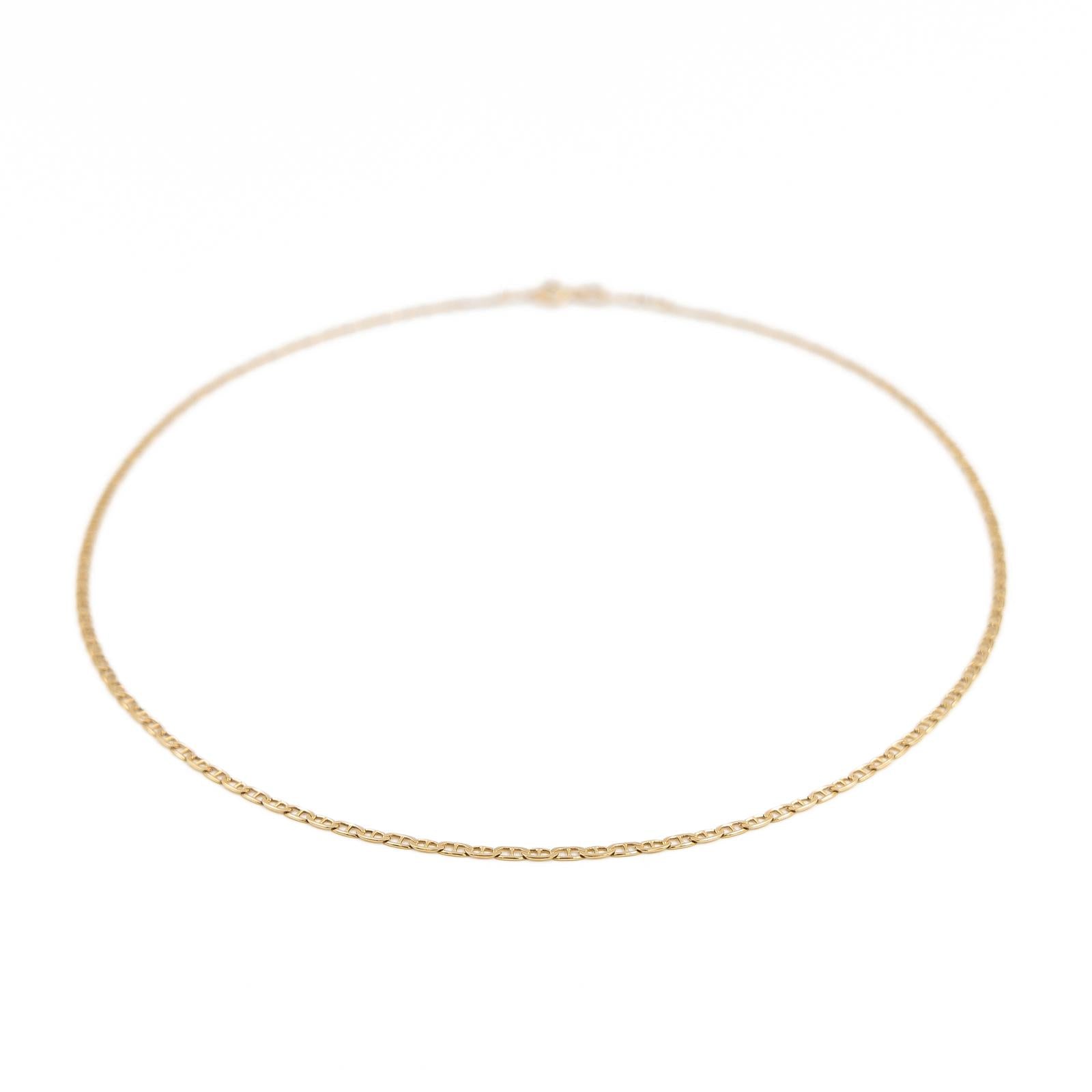 Collier Chaîne maille marine en or jaune