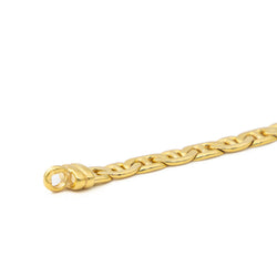 Navy mesh chain necklace in yellow gold