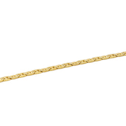 Navy mesh chain necklace in yellow gold