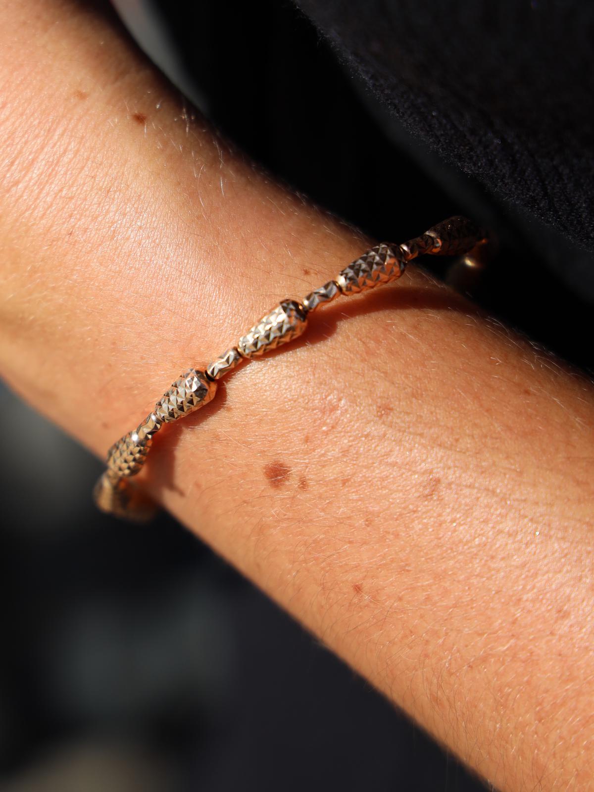 Rose gold bangle bracelet
