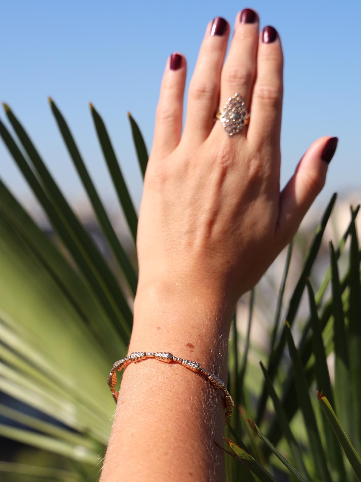 Rose gold bangle bracelet